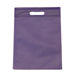 Set di 12 borse in tessuto non tessuto color malva 35x44 cm