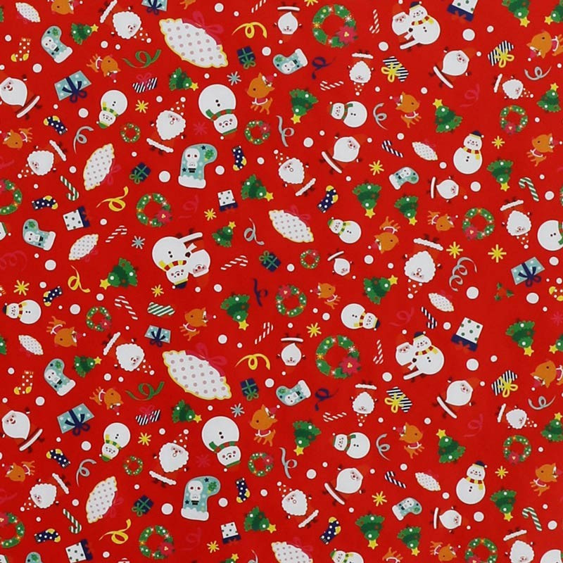 Lot de 2 rouleaux de papier cadeaux rouge motifs de noël enfant 70x100cm