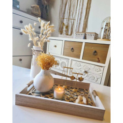 Vassoio decorativo in legno 30x40 cm