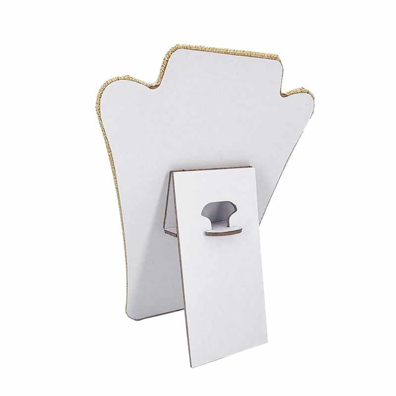 Buste collier pliable en toile de jute - 6338