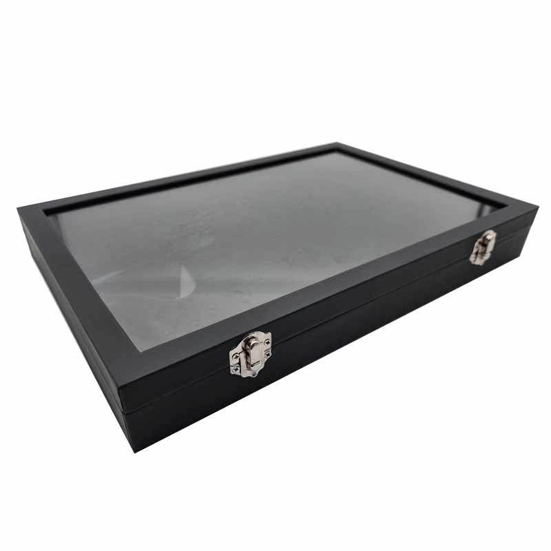 Lot de 5 Mallettes à bijoux pour chaînes en velours noir - 17034x5