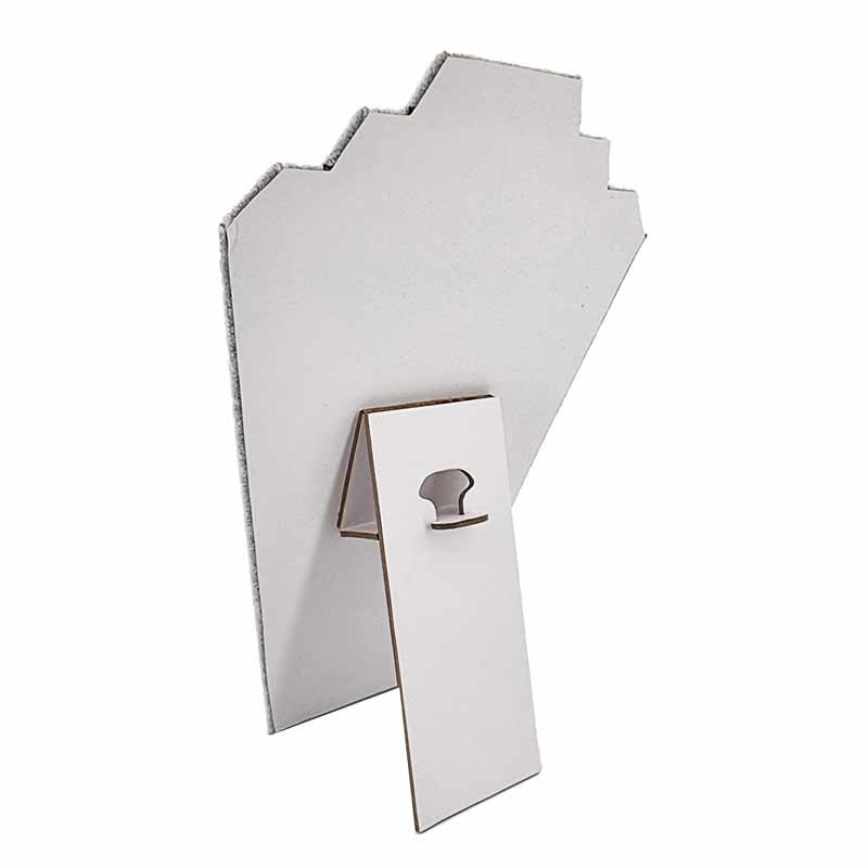 Lot de 10 bustes bijoux plat en velours gris - 19001