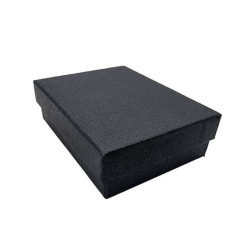12 piccole scatole portagioielli per parure 7x9 cm - nero