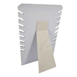 Portacollane pieghevole in alcantara beige crema