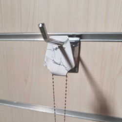100 piccoli supporti per gioielli in cartone bianco effetto marmorizzato 4x10 cm
