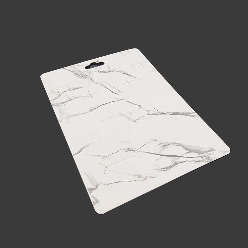 Lot de 100 grands supports parure en carton blanc effet marbré 8.5x12.5cm