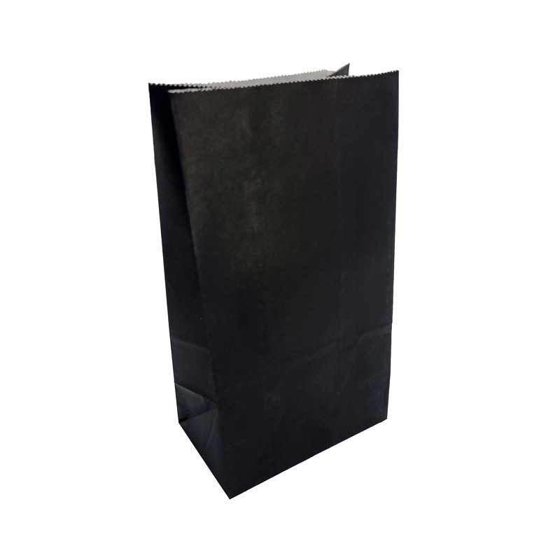 12 sacs SOS en papier kraft noir 13x8x24cm - 11871