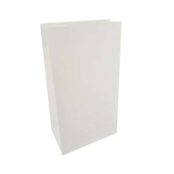 12 sacchetti SOS in carta kraft bianca 13x8x24 cm