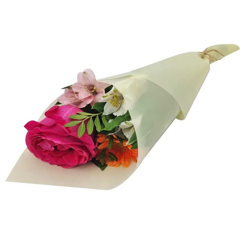 Papier d'emballage de fleurs 20 feuilles 58x58cm - jaune pastel