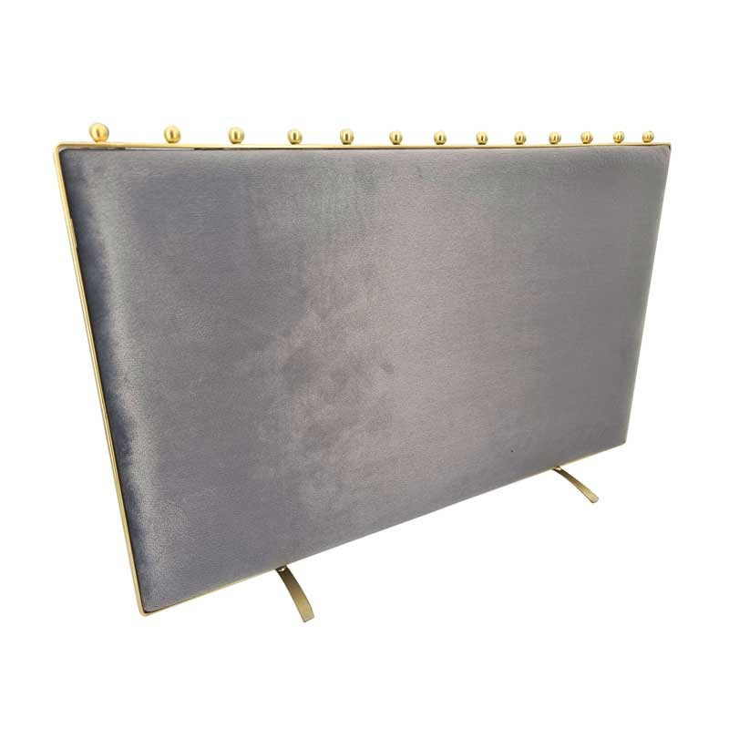 Grand porte colliers vertical bicolore velours gris anthracite et noir