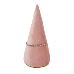 Cono per braccialetto in velluto rosa cipria
