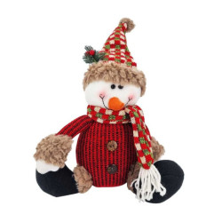 Grande peluche decorativo pupazzo di neve rosso