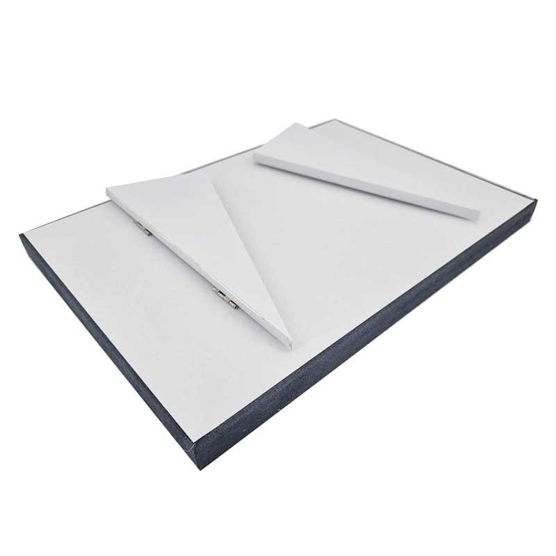 Lot de 5 plateaux à bagues 3 positions en suédine gris anthracite - 18008SGx5
