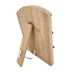 Espositore per orecchini 12 paia in legno e similpelle nera