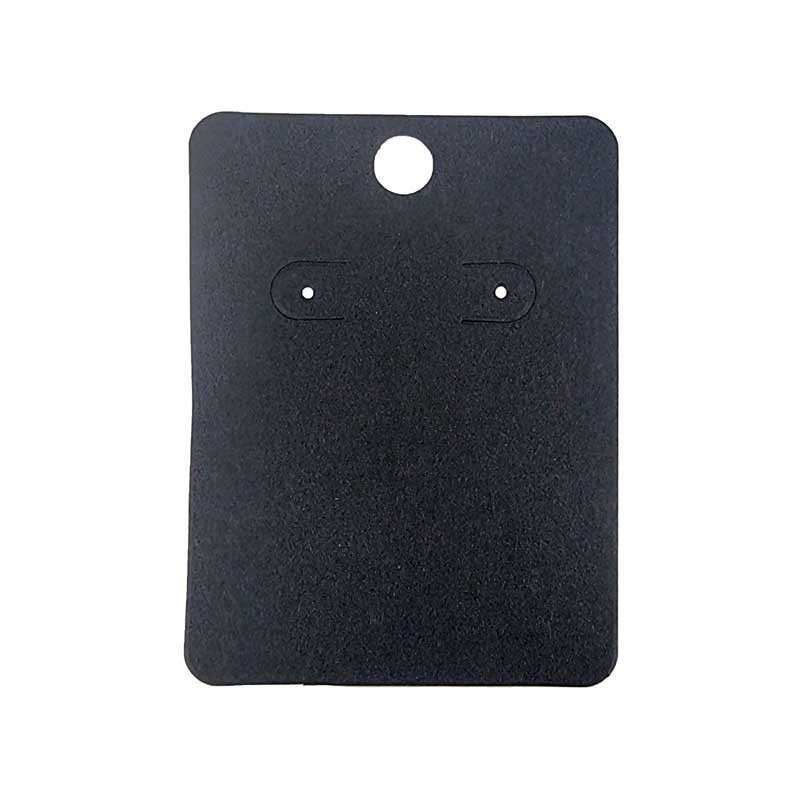 100 supports carton noir pour bijoux à suspendre 6x8cm