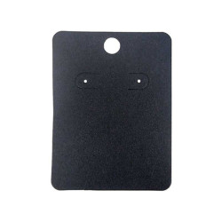100 supporti in cartone nero per gioielli da appendere 6x8 cm