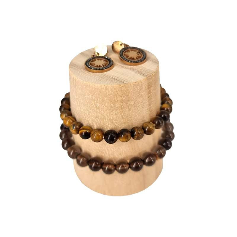 Cône à bracelet en bois naturel de pin 7 cm - 22138