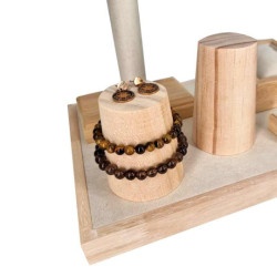 Cono portabraccialetti in legno di pino naturale 7 cm