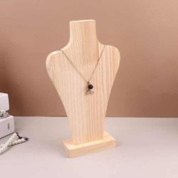 Grande busto dritto in legno naturale 30 cm