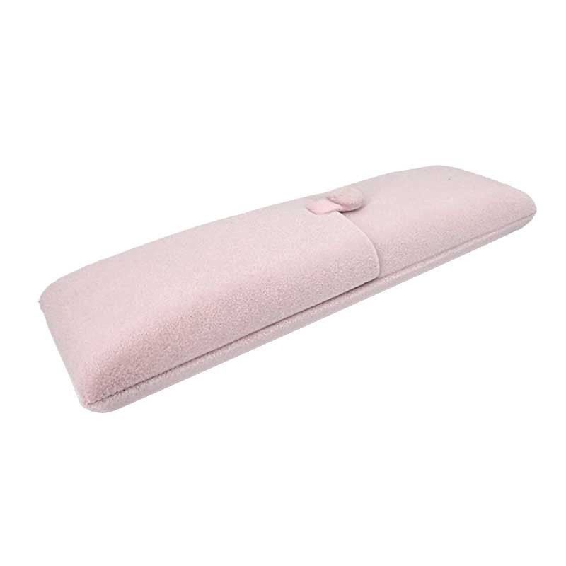 1 écrin bijouterie en velours rose poudré pour montre 6x22.5cm