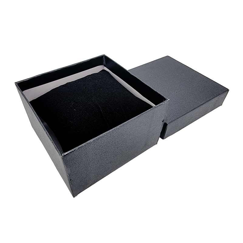 6 astucci per orologi con cuscino nero 9x5,5x9 cm - nero