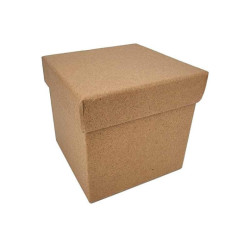 Set di 6 piccole scatole con coperchio in carta kraft marrone naturale - 10x10x9,5 cm