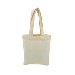 Set di 12 mini borse tote in cotone naturale écru - 20x22 cm