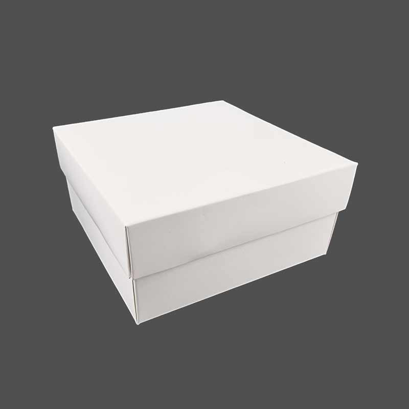 12 petites boîtes cadeaux à plier en carton 13x13x6cm - blanc