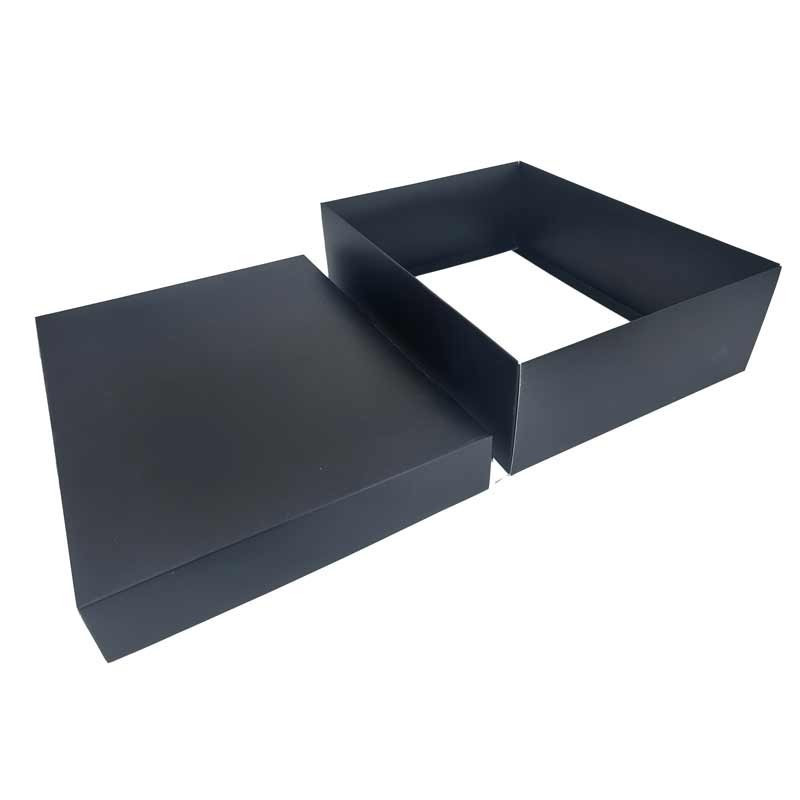 12 grandi scatole regalo pieghevoli in cartone 30x23x9 cm - nero