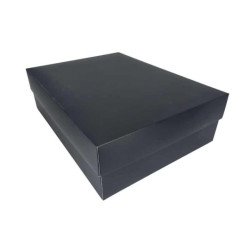 12 scatole regalo pieghevoli in cartone 22x17x7,5 cm - nero