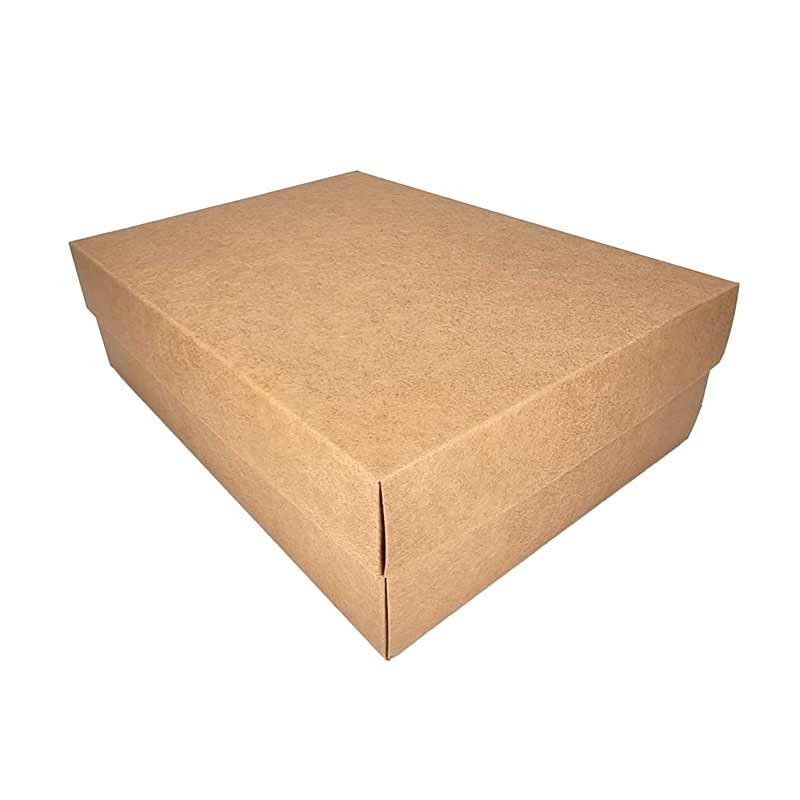 12 boîtes cadeaux à plier en carton 22x17x7.5cm - kraft