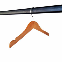 6 appendiabiti per bambini in legno naturale con intaglio da 26 cm