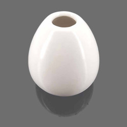 2 mini vasi a sfera in ceramica - bianco
