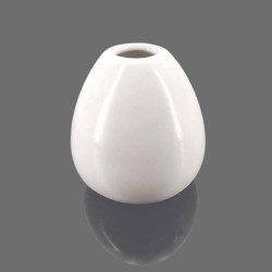 2 mini vasi a sfera in ceramica - bianco