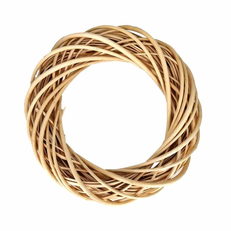 Couronne décorative en osier 25cm - naturel