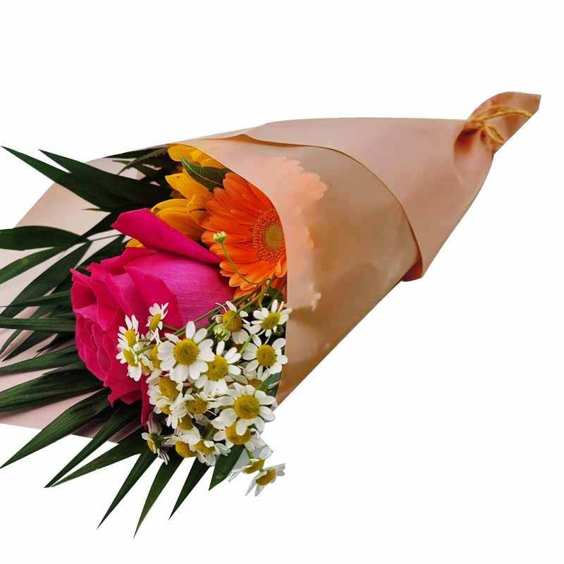 Papier d'emballage de fleurs 20 feuilles 58x58cm - marron clair