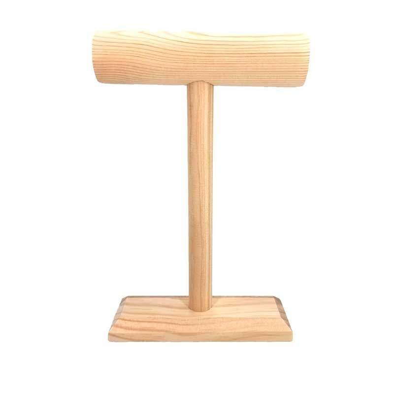 Porte bracelets en forme de T en bois naturel de pin - 22140