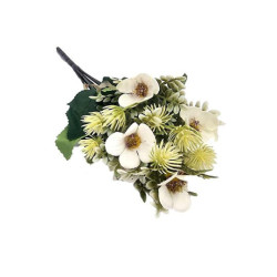 Piccolo bouquet artificiale di fiori estivi -  bianco