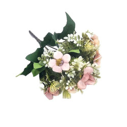 Piccolo bouquet artificiale di fiori estivi -  rosa