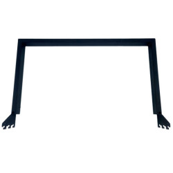 Asta appendiabiti corta in acciaio 50x30 cm - Nero opaco