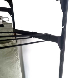 Barra di carico corta in acciaio 50 cm - Nero opaco