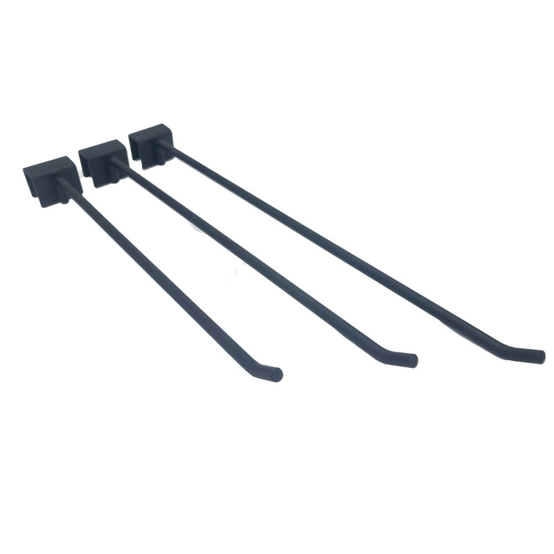 Bras droit en acier pour barre de charge 35cm - Noir mat