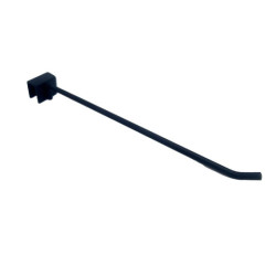 Braccio dritto in acciaio per barra di carico 40 cm - Nero opaco