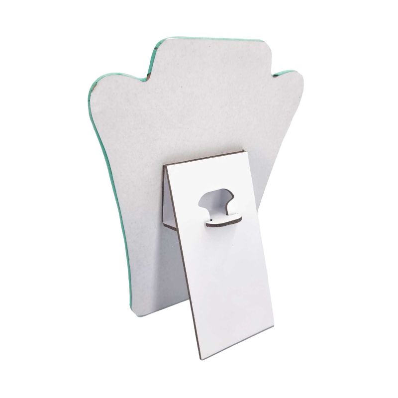 Buste collier pliable en suédine vert lagon