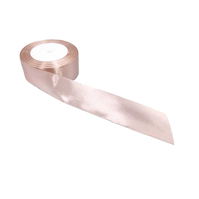 Rotolo di nastro satinato largo 4 cm - Beige champagne