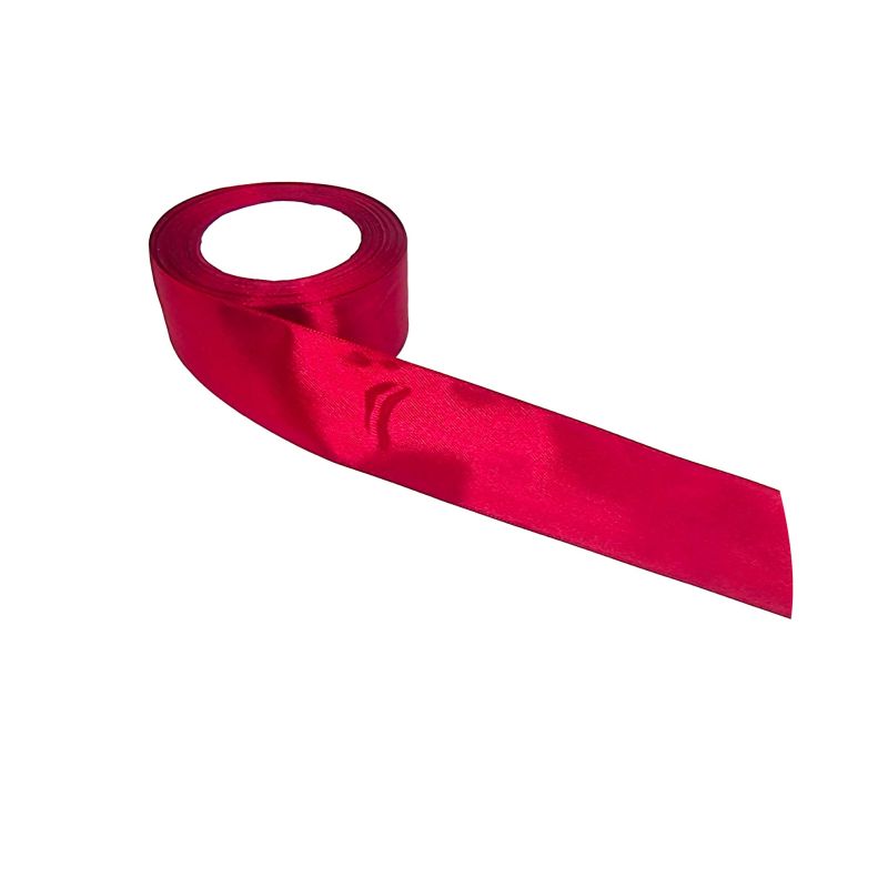 Rotolo di nastro satinato largo 4 cm - Rosso bordeaux