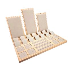 Vassoio da esposizione per gioielli e accessori - Similalcantara beige