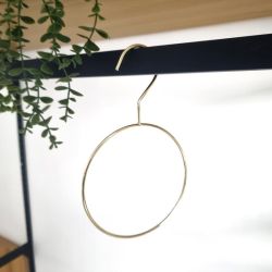 Set di 10 piccoli ganci rotondi per foulard in metallo dorato - Ø15 cm
