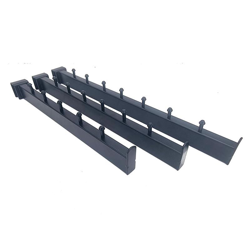 Bras rectangulaire avec embouts de séparation 30cm - Noir mat