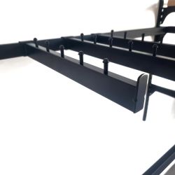 Braccio rettangolare con terminali di separazione 35 cm - Nero opaco